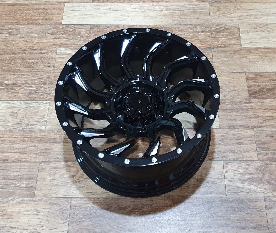 Black Rhino 17x9inc 6X139.7 Jant Turbulance CB110 ET0 , Türbülans Jant