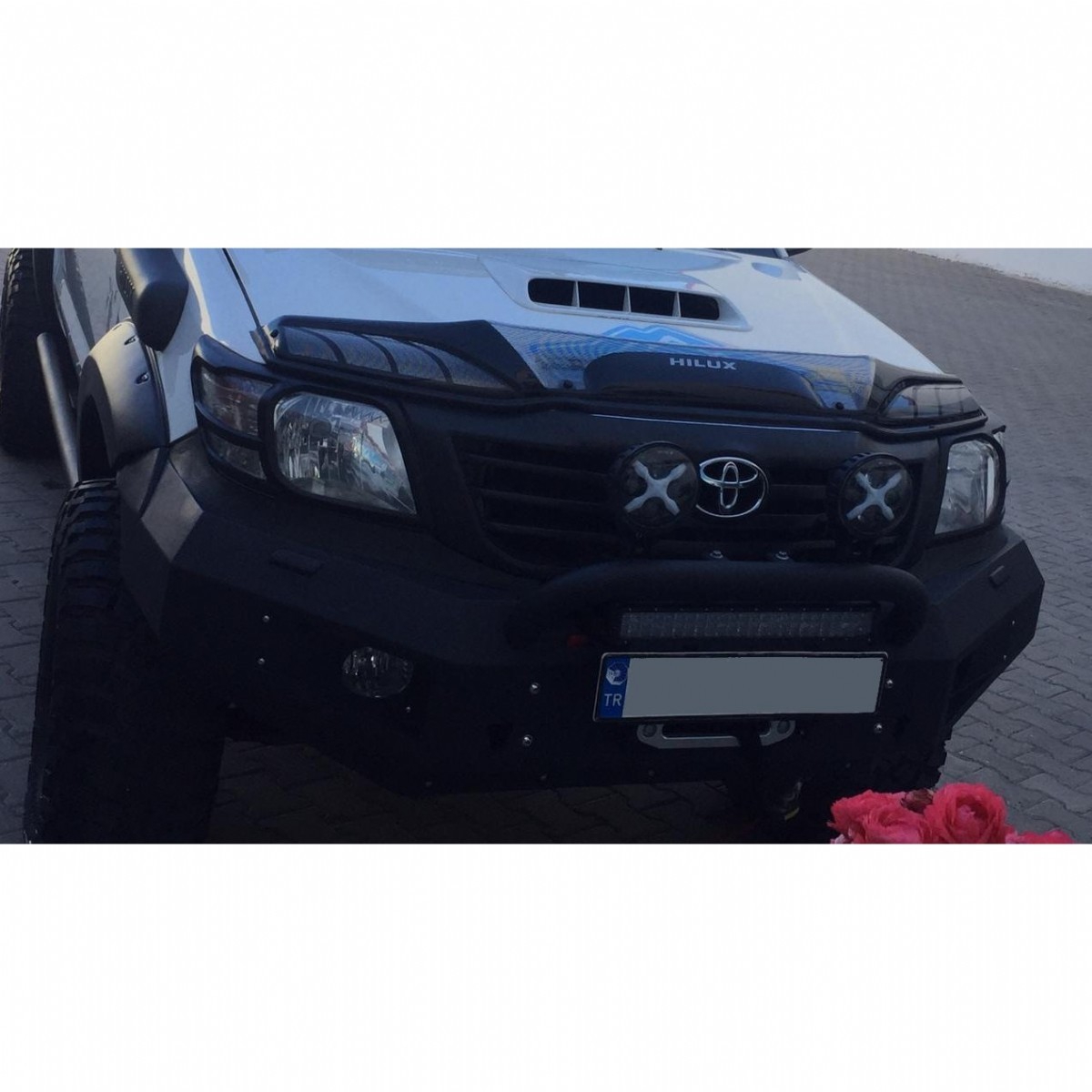 Ducki Toyota Hilux Vigo 2012-2015 Far Çerçevesi Siyah