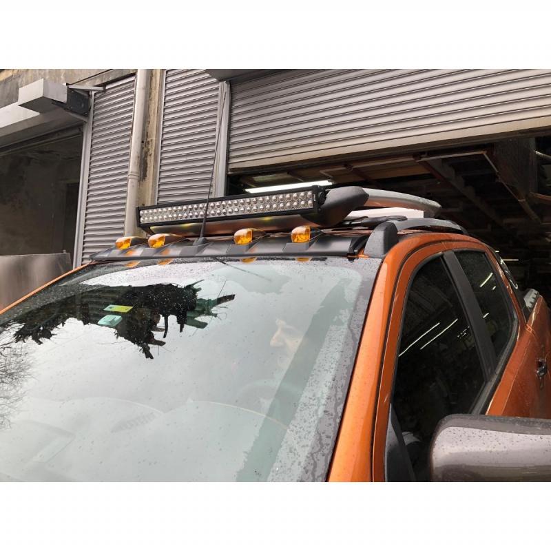 Ducki Ford Ranger 2012-2018 Turuncu 4 Ledli Tavan Şapkası Kep (ABS Plastik)