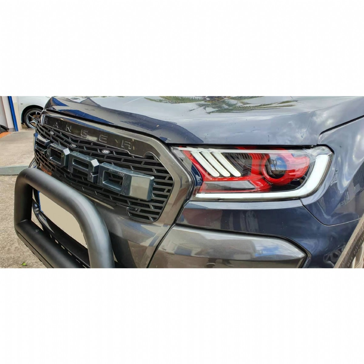 Ducki Ford Ranger 2016-2022 Ledli Mustang Tipi Far Kırmızı