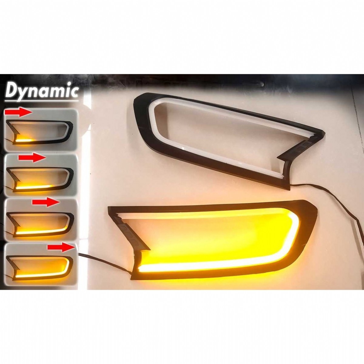 Ford Ranger 2015-2022 T7 Ledli DRL+Sinyalli Far Çerçevesi