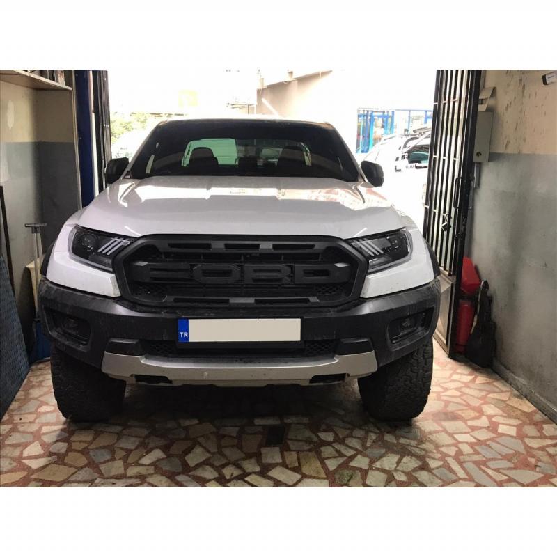 Ducki Ford Ranger 2016-2022 Ledli Mustang Tipi Far Siyah