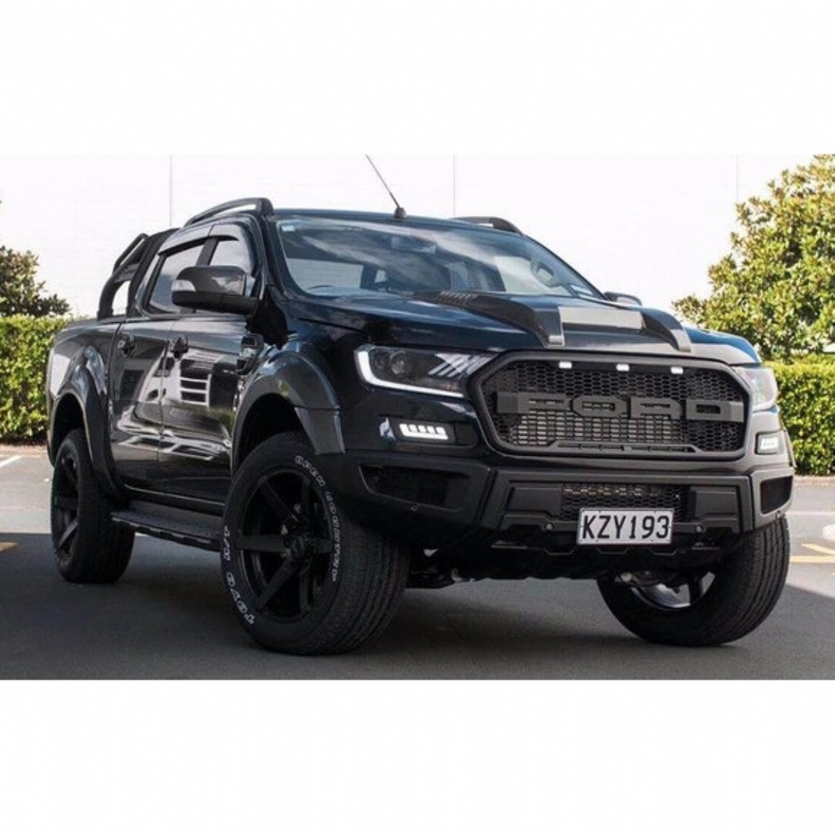 Ducki Ford Ranger 2016-2022 Ledli Mustang Tipi Far Siyah