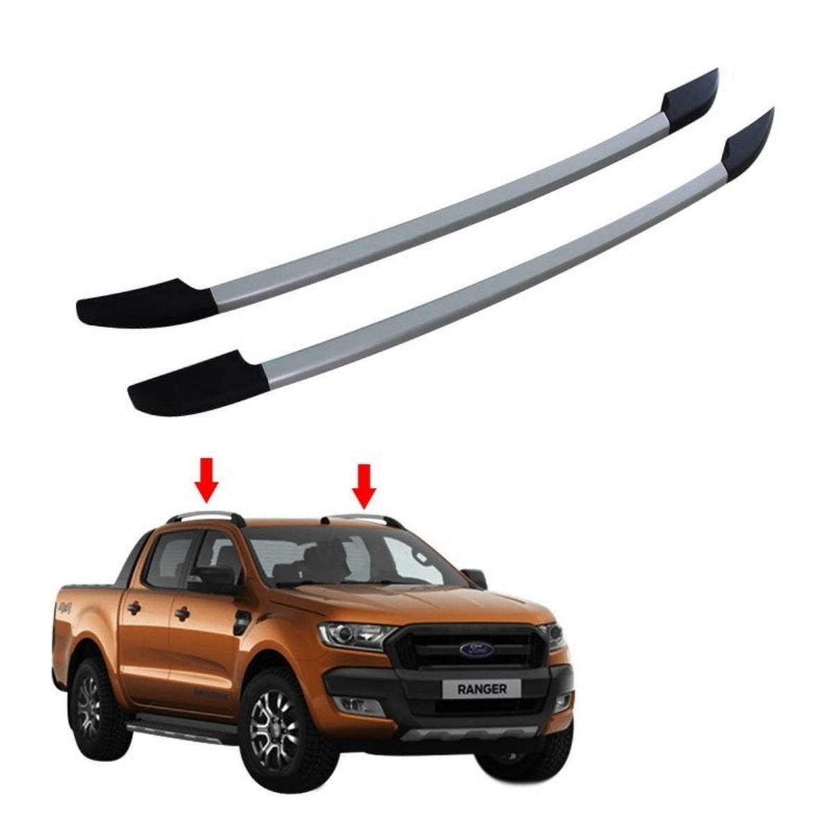Ducki Ford Ranger 2012-2022 Tavan Çıtası (Yapıştırmalı)