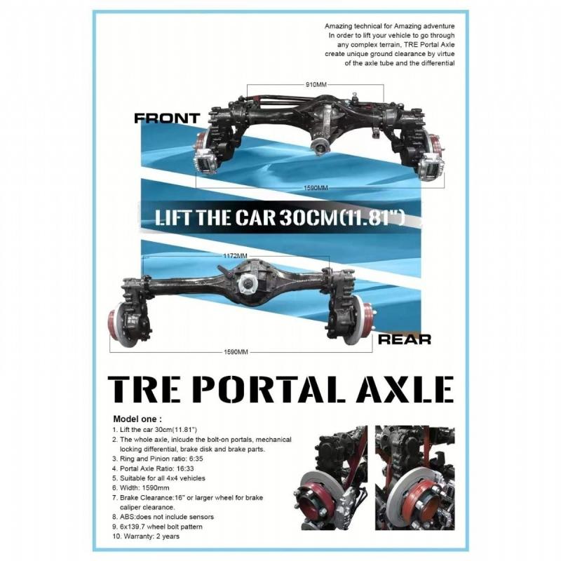 Portal Aks+Disk Fren+Hidrolik Kilit Komple Ön Arka Dingil 30cm