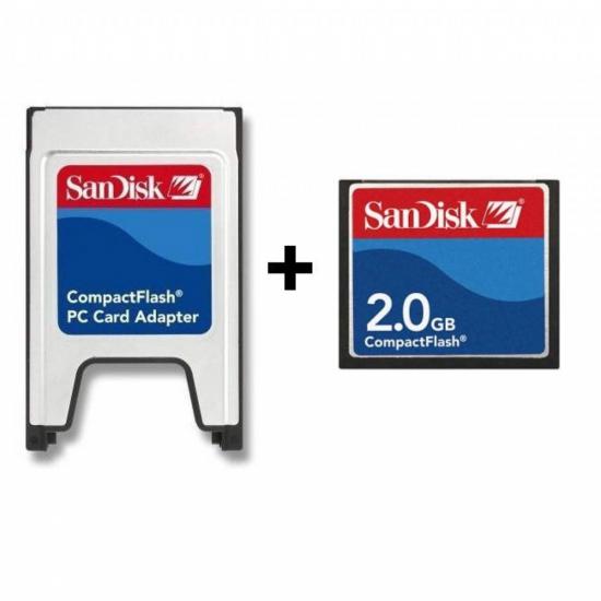 PCMCIA-CF Adaptör + 2GB CF Kart