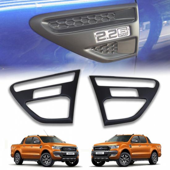 Ducki Ford Ranger 2016-2018 Yan Hava Kapağı Siyah (ABS Plastik)