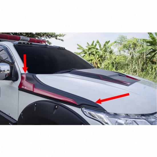 Ducki Mitsubishi L200 2015-2019 Çamurluk Üst Kaplama Siyah (ABS Plastik)