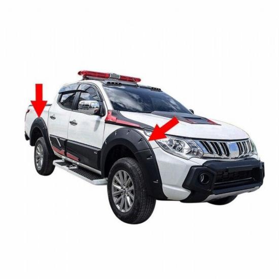 Ducki Mitsubishi L200 2015-2019 9inc Mat Siyah Dodik (ABS Plastik)