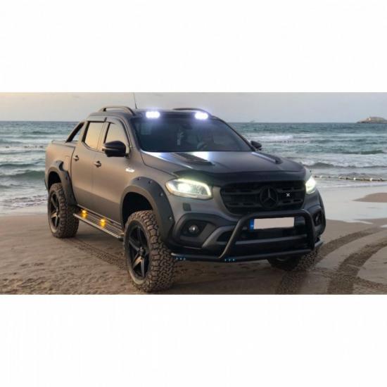 Mercedes X CLASS uyumlu Ledli Tavan Ön Şapkası Kep (ABS Plastik)