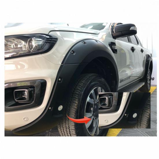 Ducki Ford Ranger 2019-2022 T8 Sensörlü 9inc Mat Siyah Dodik (ABS Plastik)