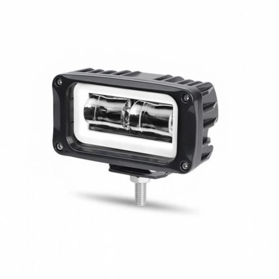 Ducki 10cm Düz 8D Led bar 20w Beyaz + Beyaz Angel (Çift)